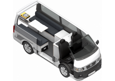 Certified self-contained for up to 2 people. Compact and practical with a comfortable sleeping area, a handy kitchenette and built in fixed toilet. Model: Nissan NV350