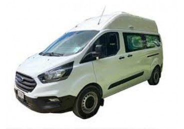 2018 model Ford Transit suitable for 2 adults and 1 child (10 years or under) with shower and toilet.  Automatic transmission. Side and rear entry. Diesel tax and AdBlue payable